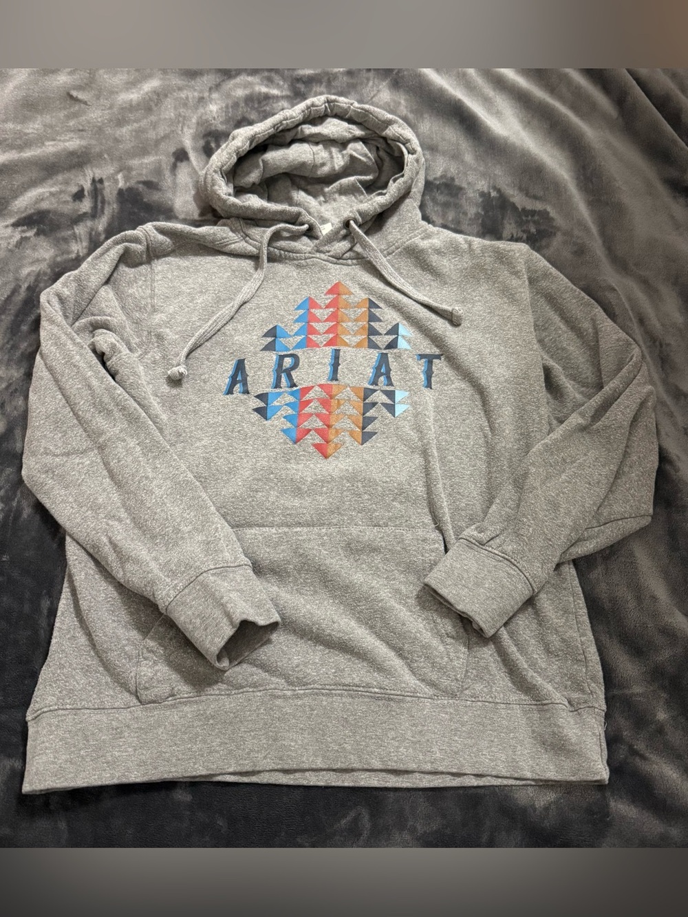 Ariat Gray Hoodie with Multicolor Arrow Graphic